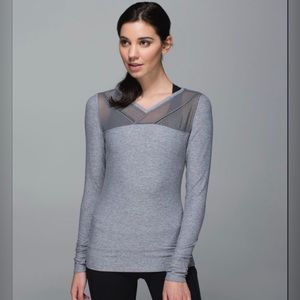 Lululemon Just Breathe Gray Long Sleeve Tee
